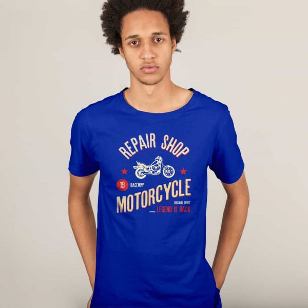 Motorcycle Repair Shop Violet Printed Tshirt