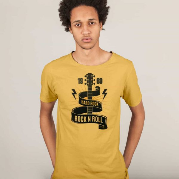 Rock 'n' Roll Yellow Printed Tshirt