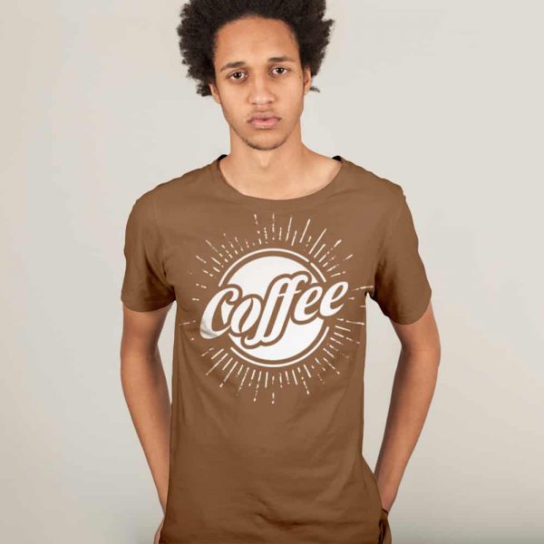 Coffee Printed Brown Tshirt