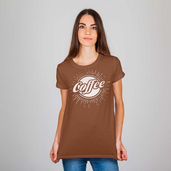 Printed Tshirt Coffee Color