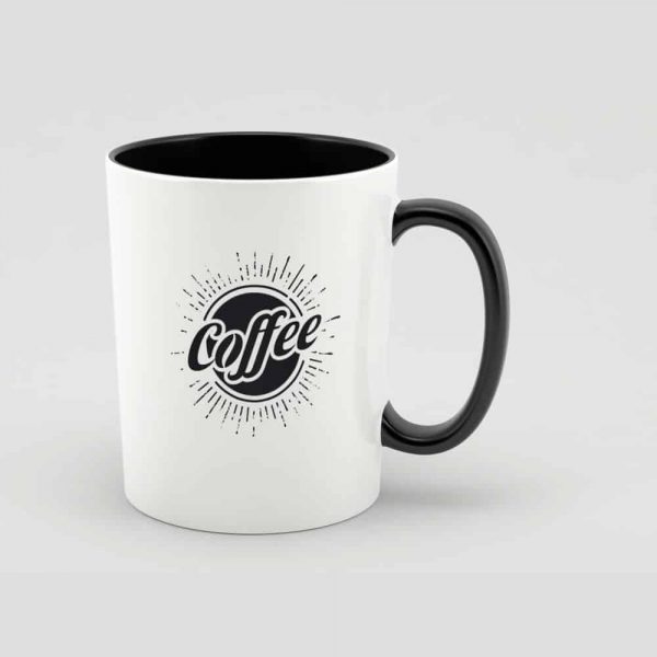 White Printed Coffee Mug